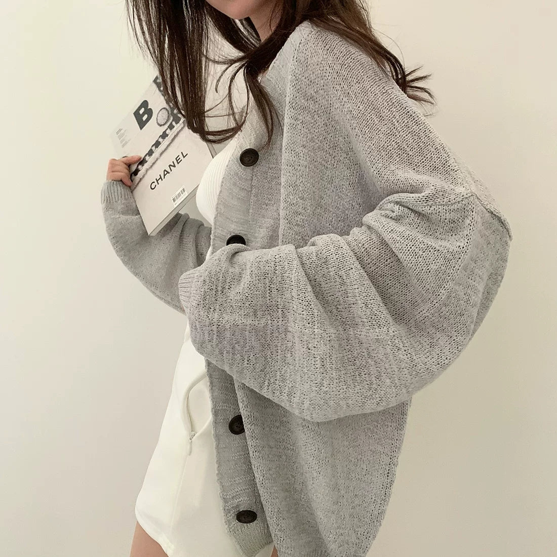 💕韓系chic慵懶寬鬆薄外套