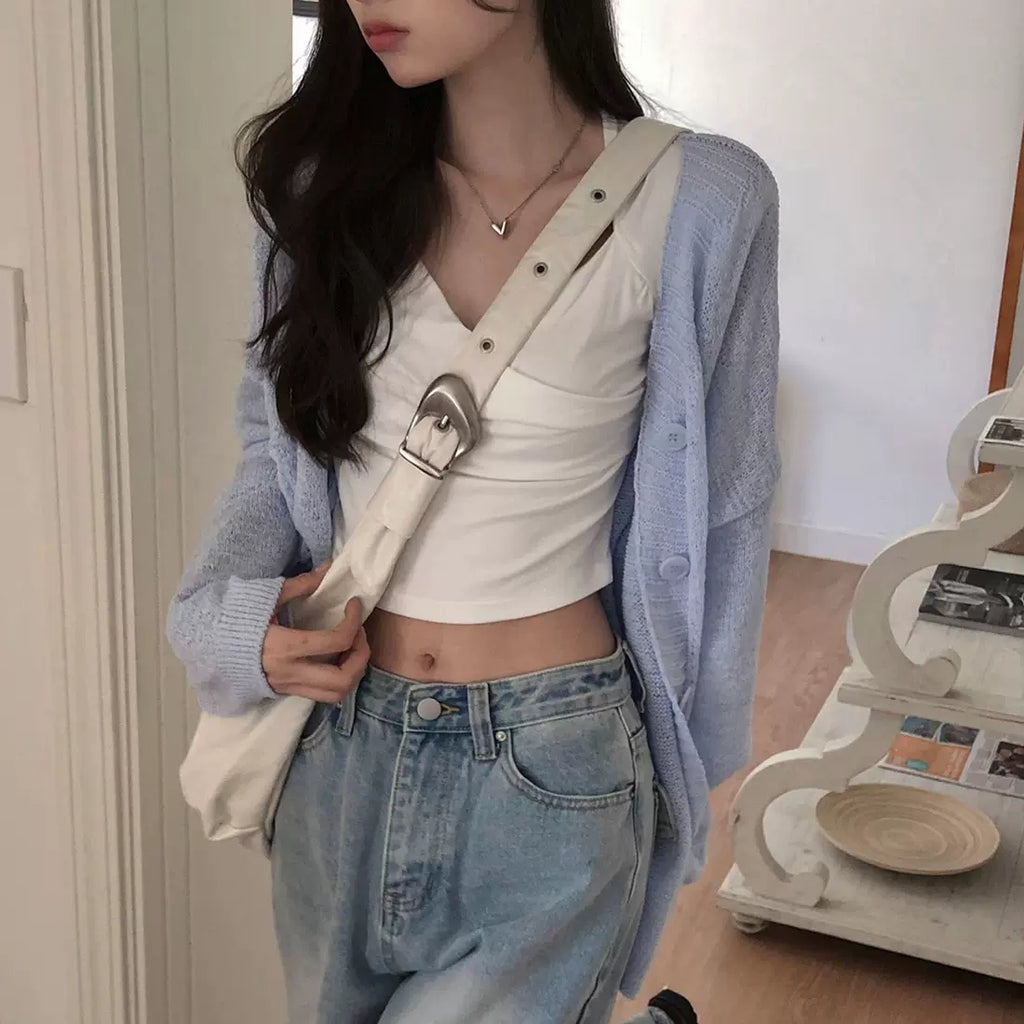 💕韓系chic慵懶寬鬆薄外套