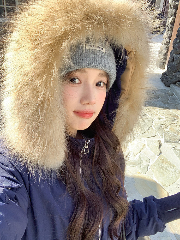 💕冬季甜美毛毛短款小個子連帽棉衣