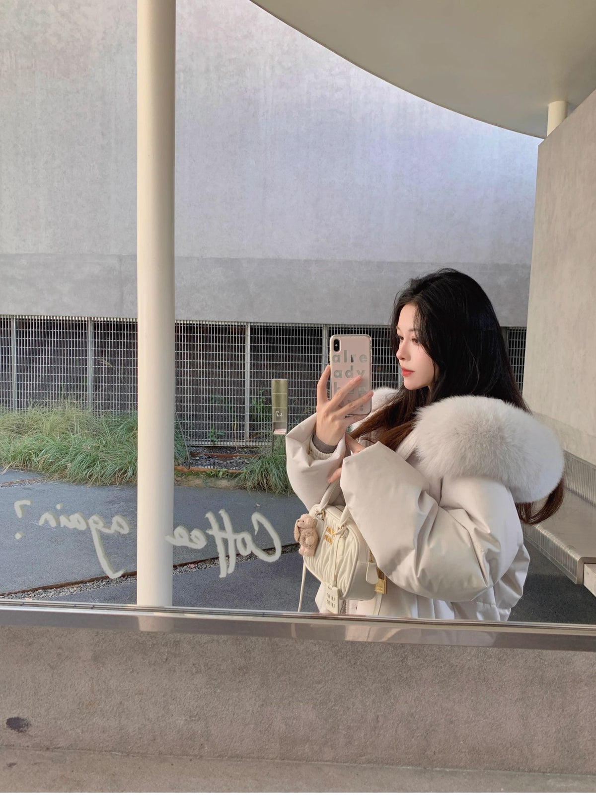 💕冬季大毛領連帽短款羽絨外套