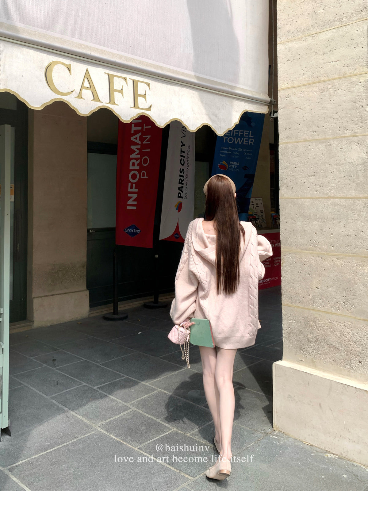 💕chic韓系溫柔慵懶連帽針織開衫吊帶裙兩件套