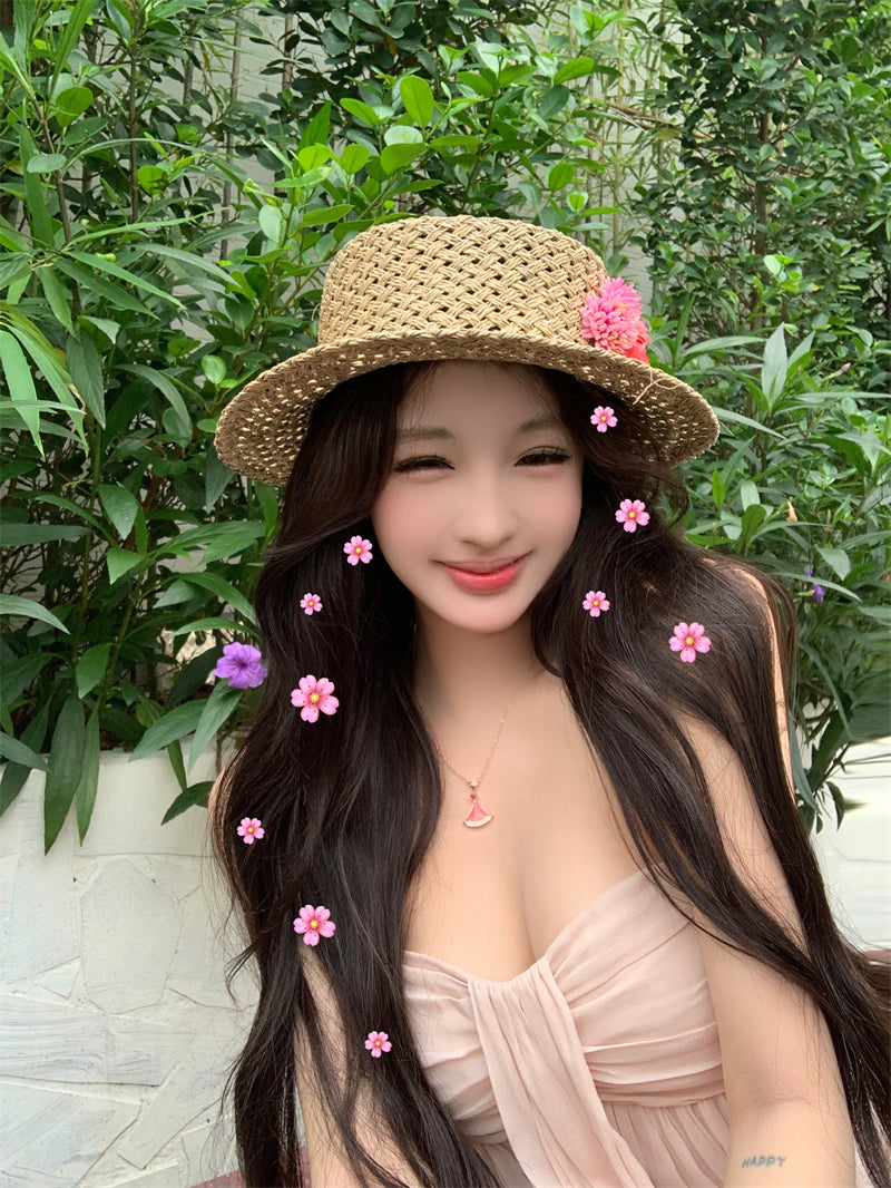 💕輕紗重工蕾絲抹胸吊帶連身裙