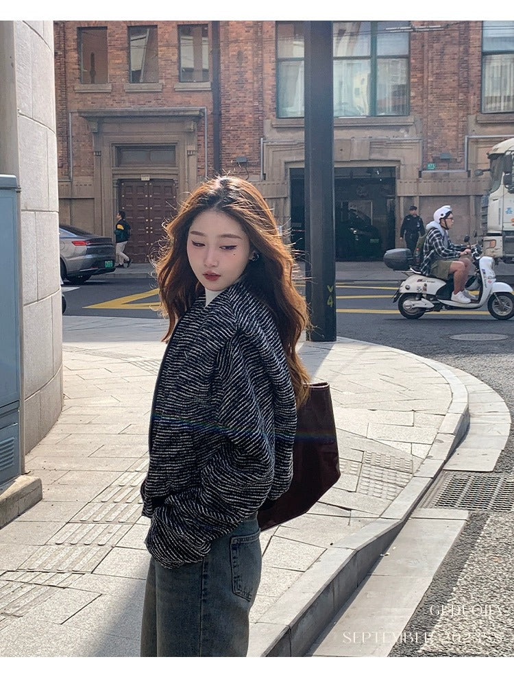 💕秋冬簡約內刷毛半高領別緻保暖上衣