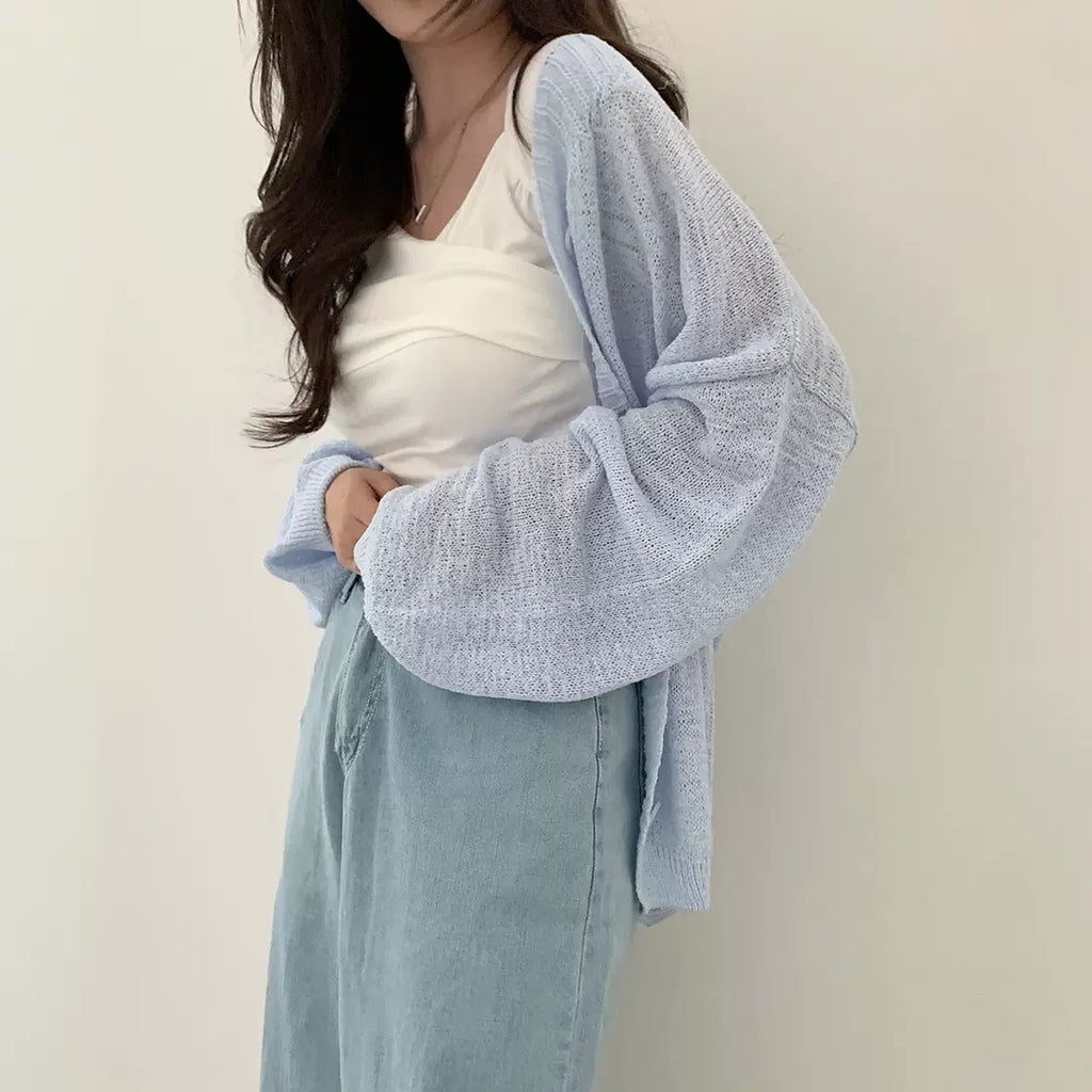 💕韓系chic慵懶寬鬆薄外套