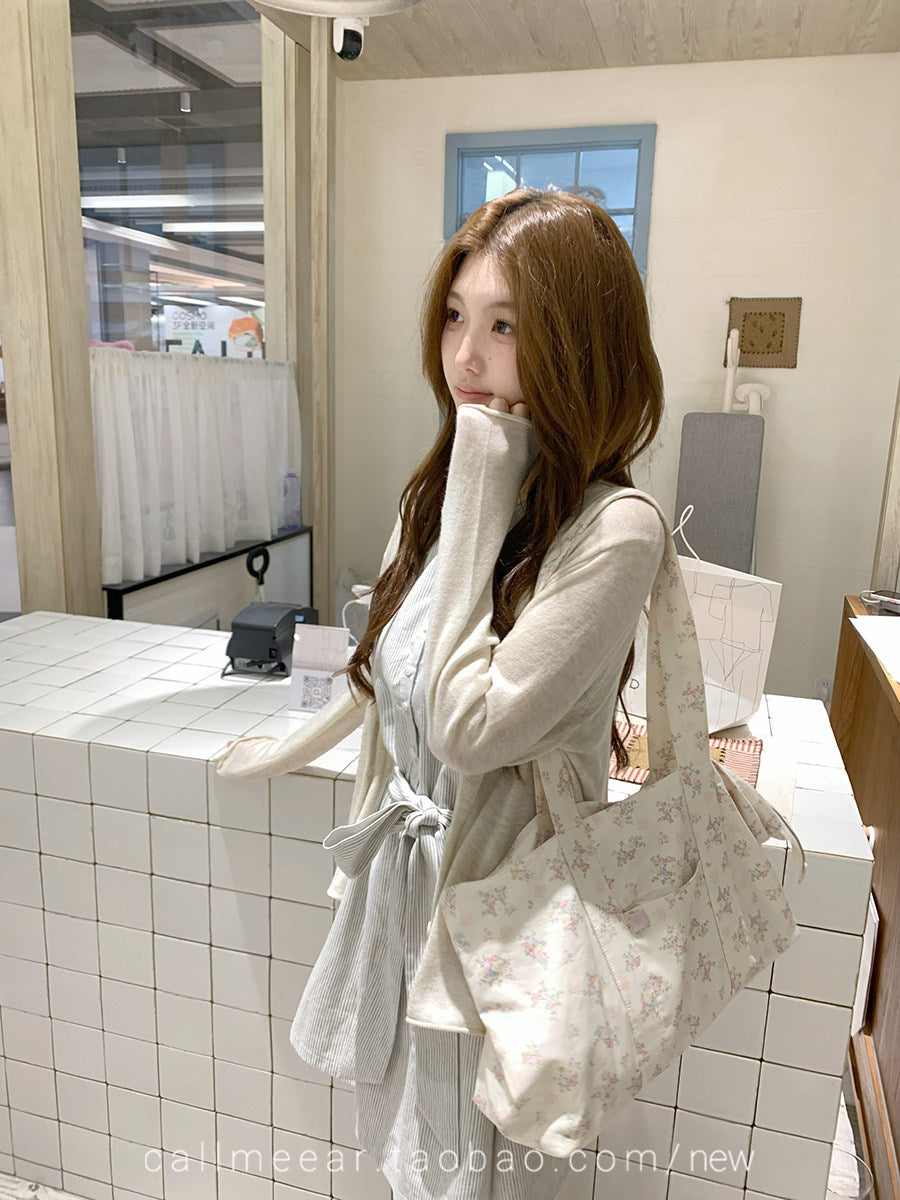 💕溫柔秋冬軟糯感長袖純色基礎針織衫