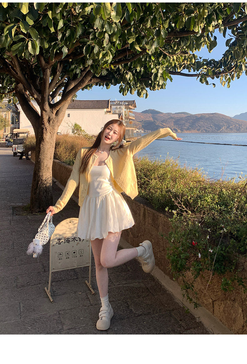💕慵懶多巴胺針織開衫毛衣