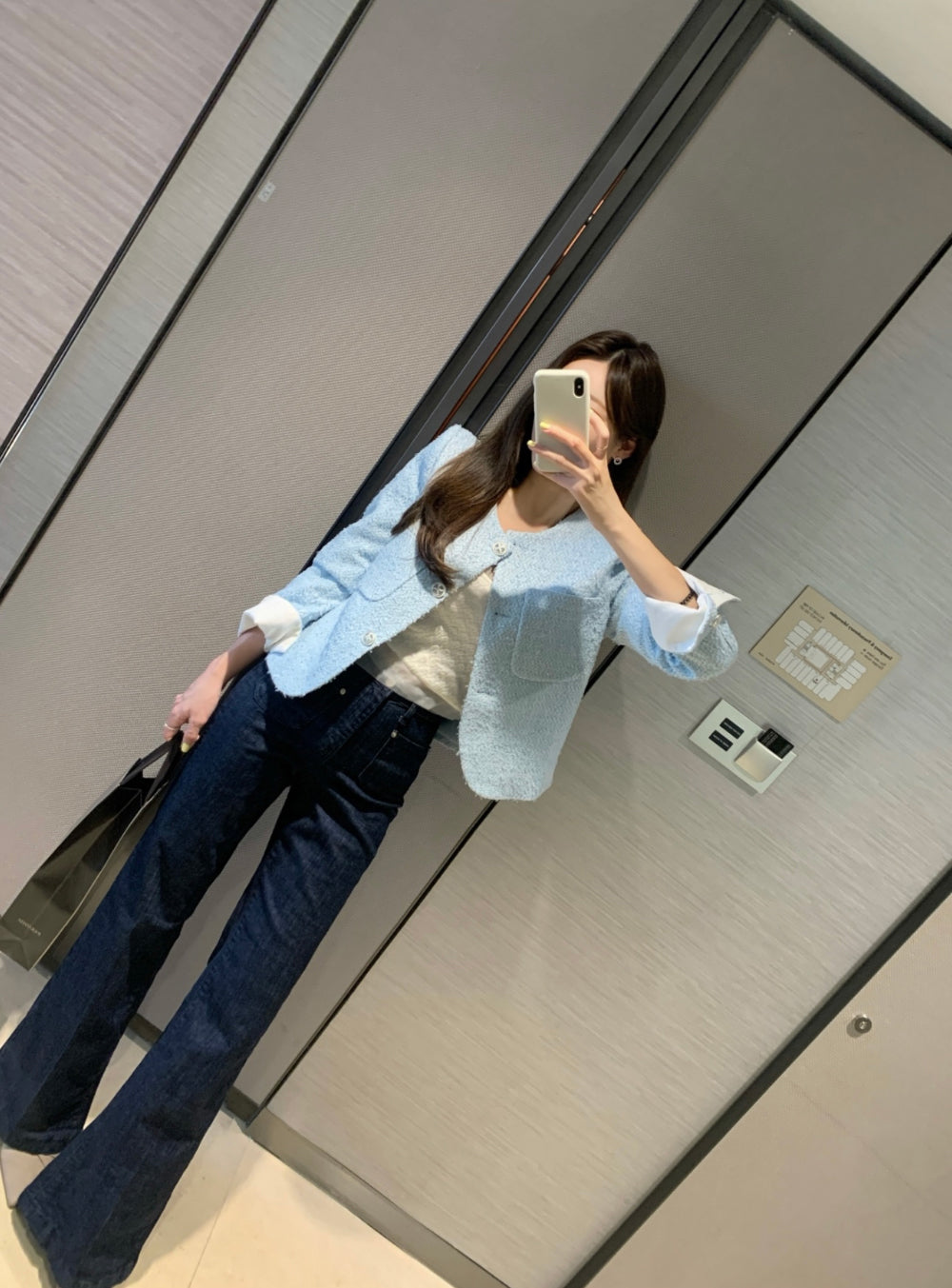 💕輕奢粗花呢西裝短款外套