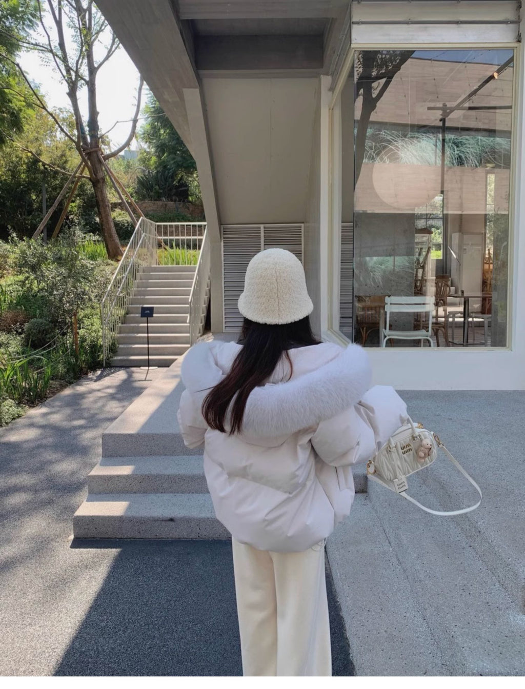 💕冬季大毛領連帽短款羽絨外套