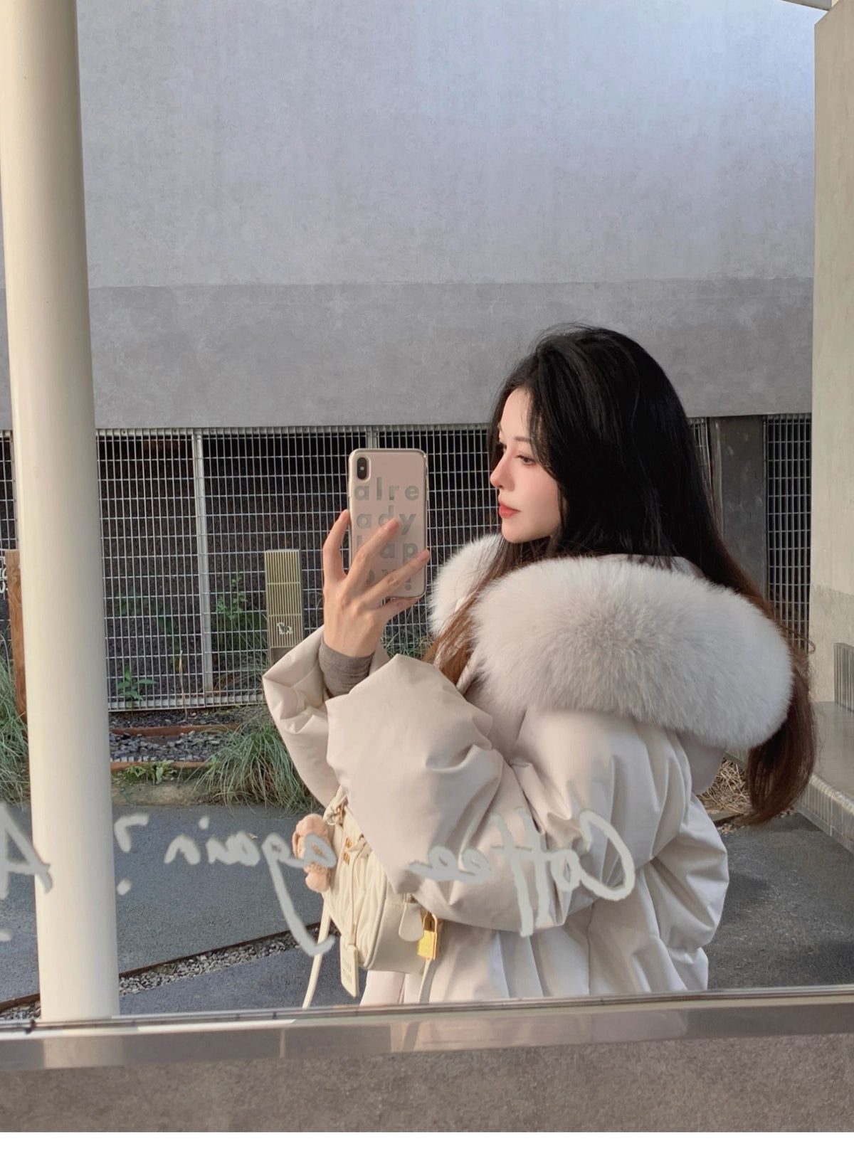 💕冬季大毛領連帽短款羽絨外套