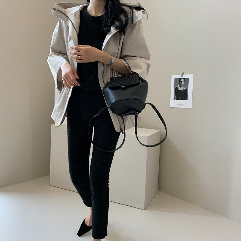 💕輕熟休閒通勤連帽夾克短外套