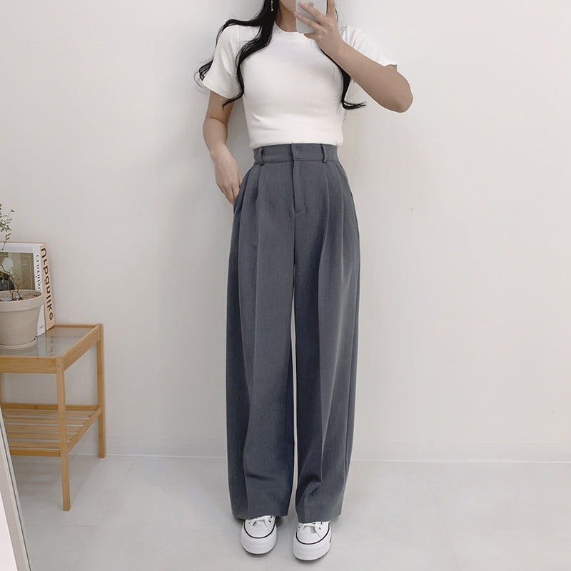 💕chic秋季寬鬆休閒西裝長褲兩件套