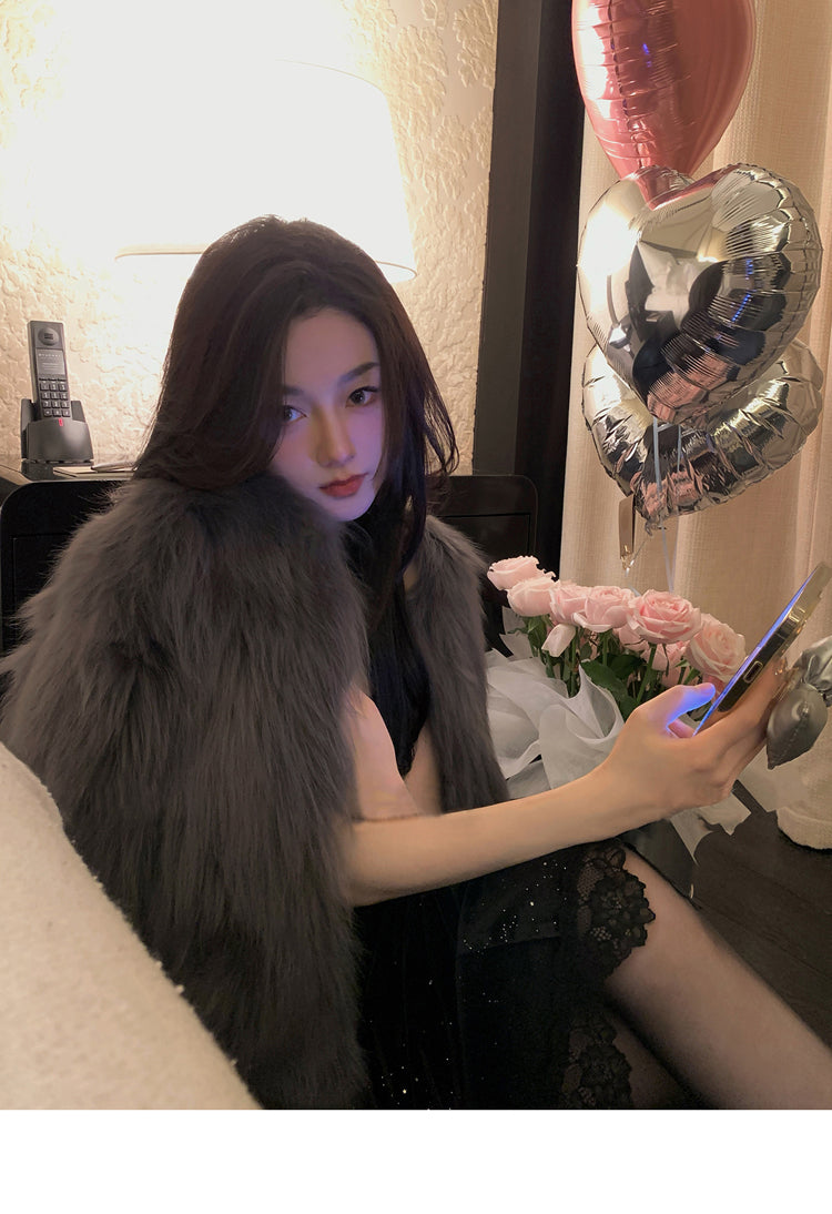 💕秋冬高級感毛茸茸加厚名媛外套