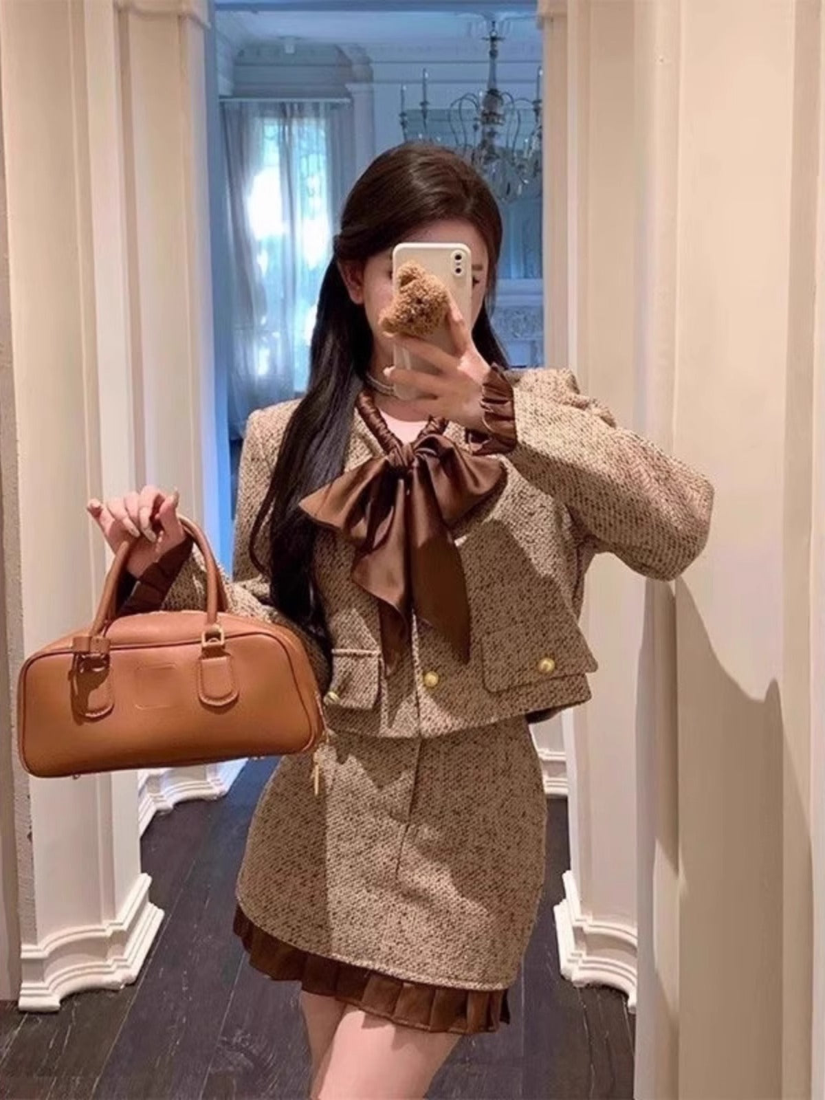 💕秋冬富家千金小香風輕熟套裝