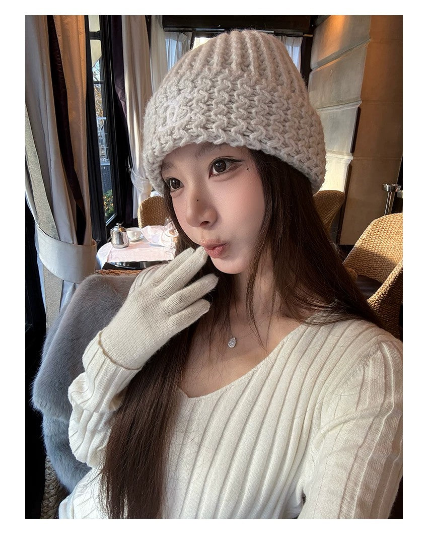 💕簡約百搭通勤V領針織打底修身顯瘦上衣
