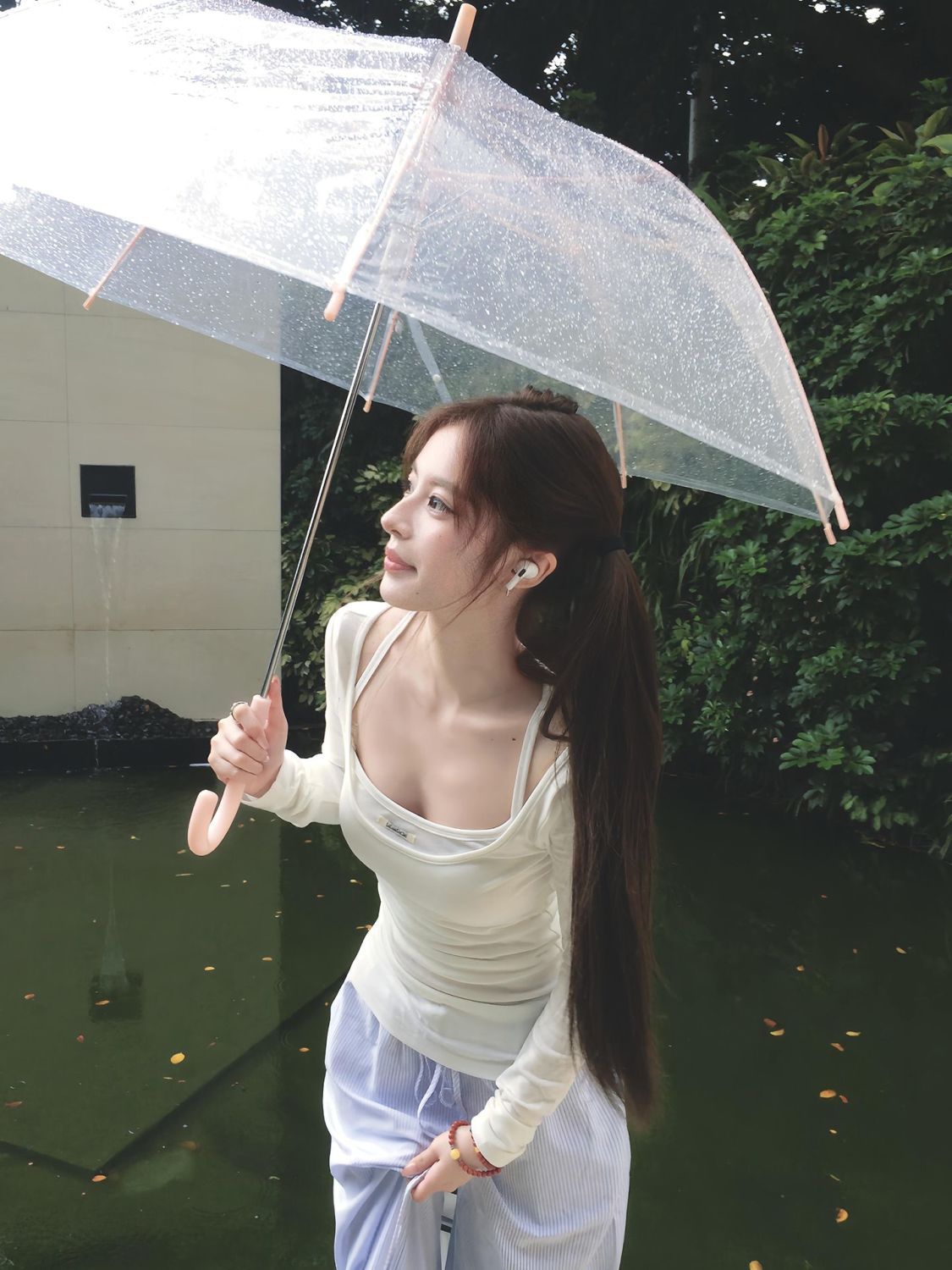 💕韓系簡約純欲打底罩衫上衣兩件套