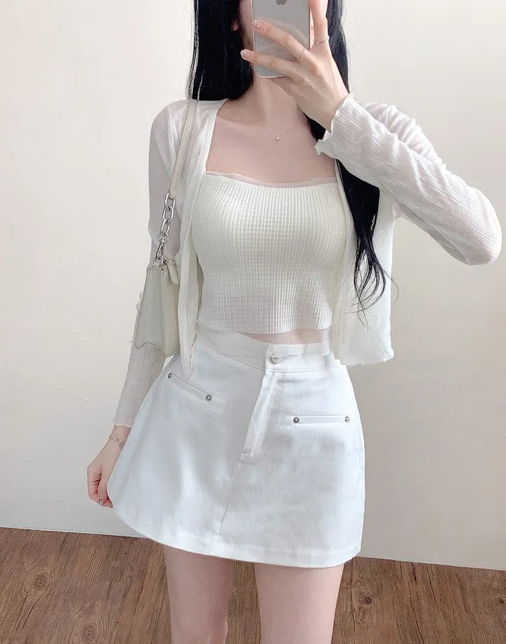 💕韓系chic蕾絲性感美背吊帶