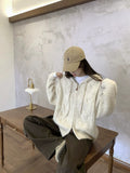 💕軟糯加厚拉鏈連帽毛衣針織毛線外套