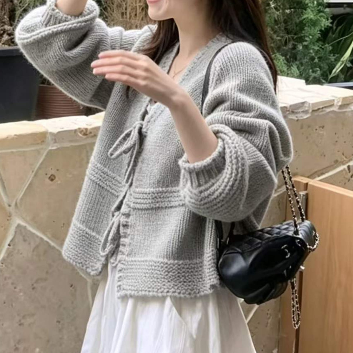 💕溫柔韓系慵懶風粗線毛衣針織開衫外套