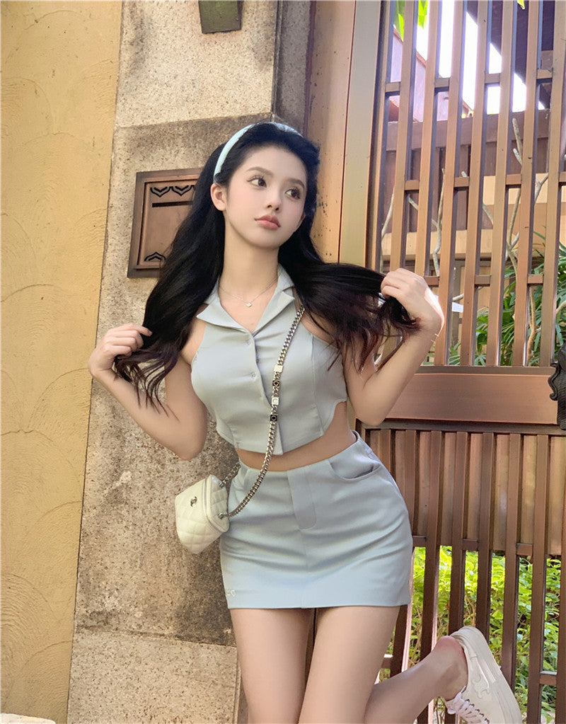 💕溫柔系針織顯白背心三件套