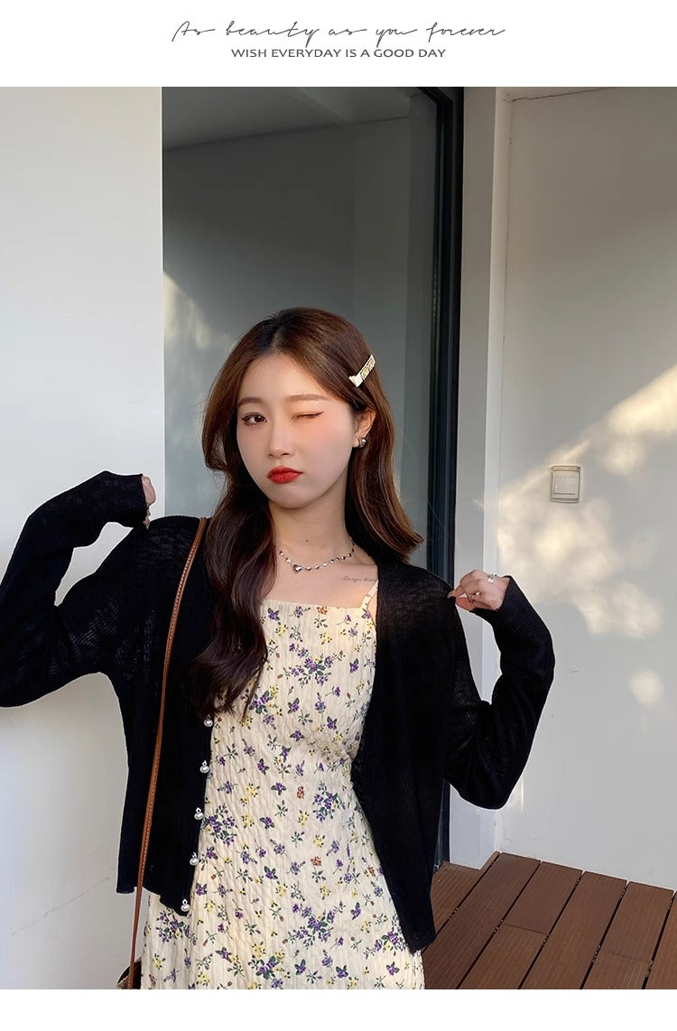 💕夏季必備薄款披肩冰絲薄紗防曬外套