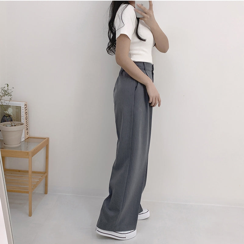 💕chic秋季寬鬆休閒西裝長褲兩件套