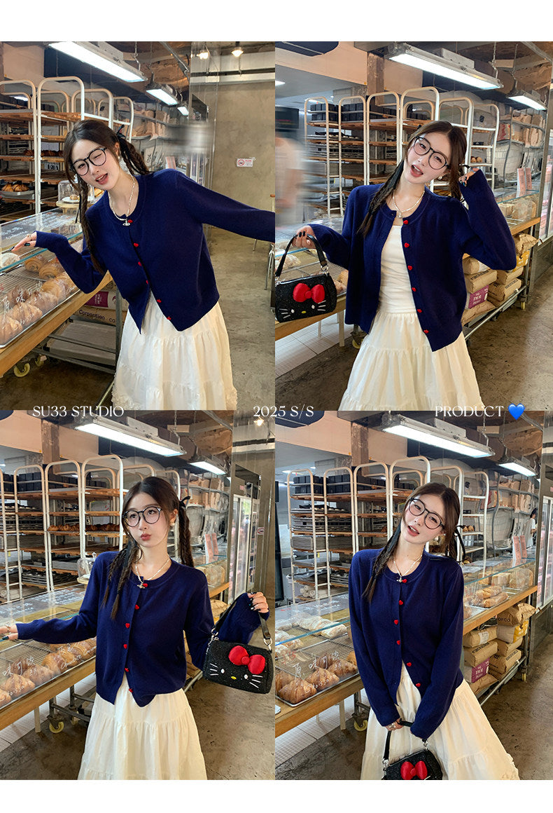 💕春夏可愛百搭簡約復古開衫
