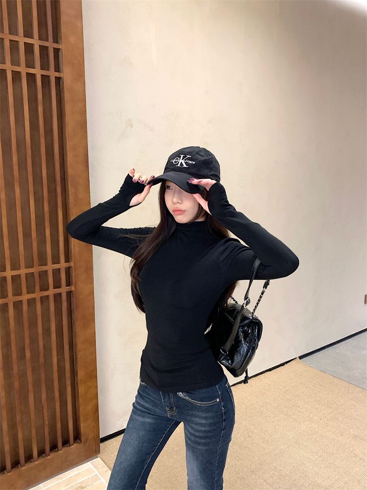 💕簡約百搭高領加絨長袖打底上衣