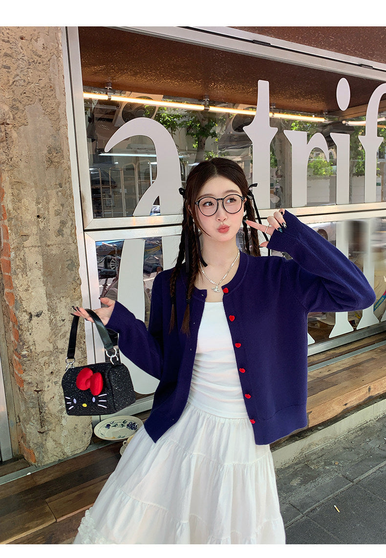 💕春夏可愛百搭簡約復古開衫