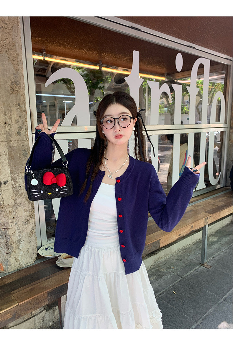 💕春夏可愛百搭簡約復古開衫