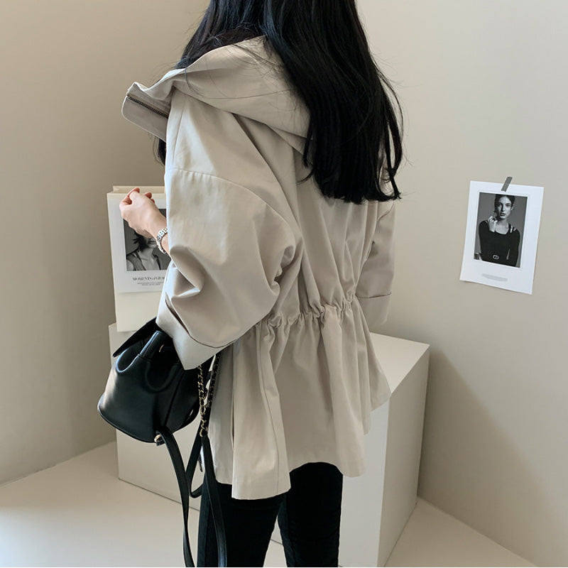 💕輕熟休閒通勤連帽夾克短外套