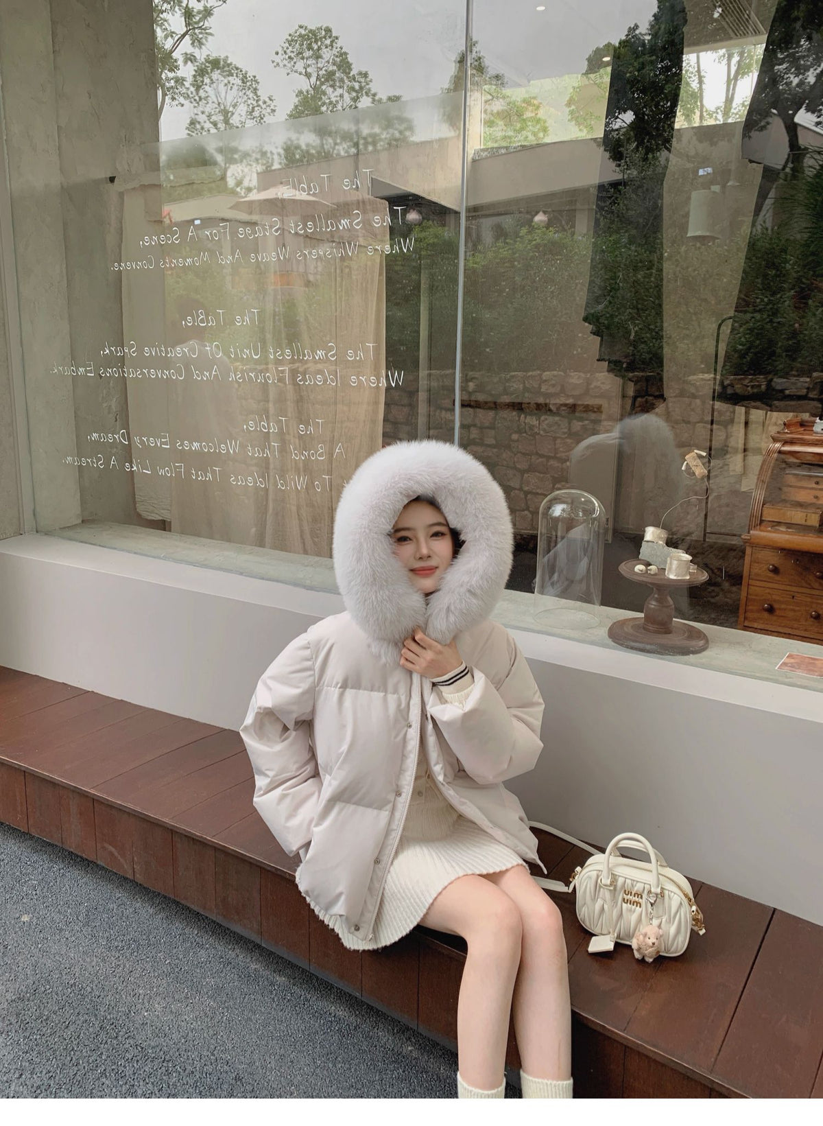 💕冬季大毛領連帽短款羽絨外套