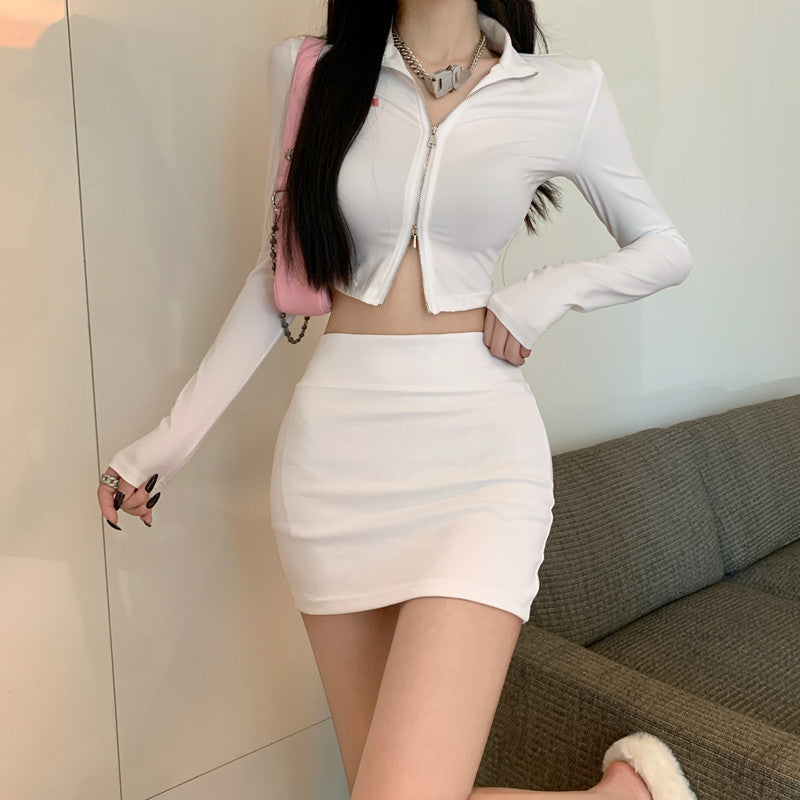 💕百搭必備顯瘦彈力氣質包臀短裙