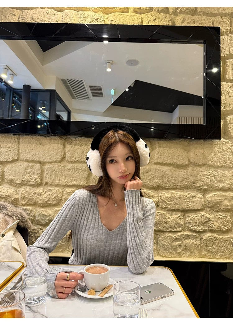 💕簡約百搭通勤V領針織打底修身顯瘦上衣