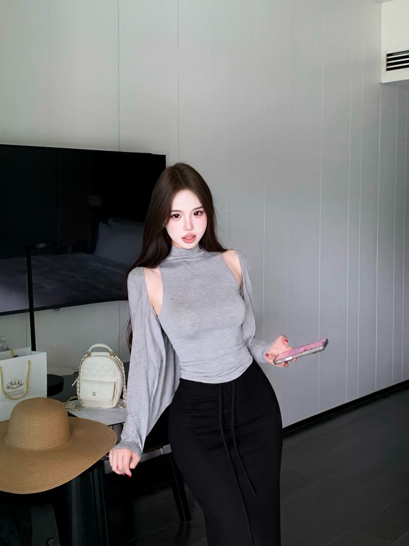 💕輕熟修身背心連衣裙兩件套