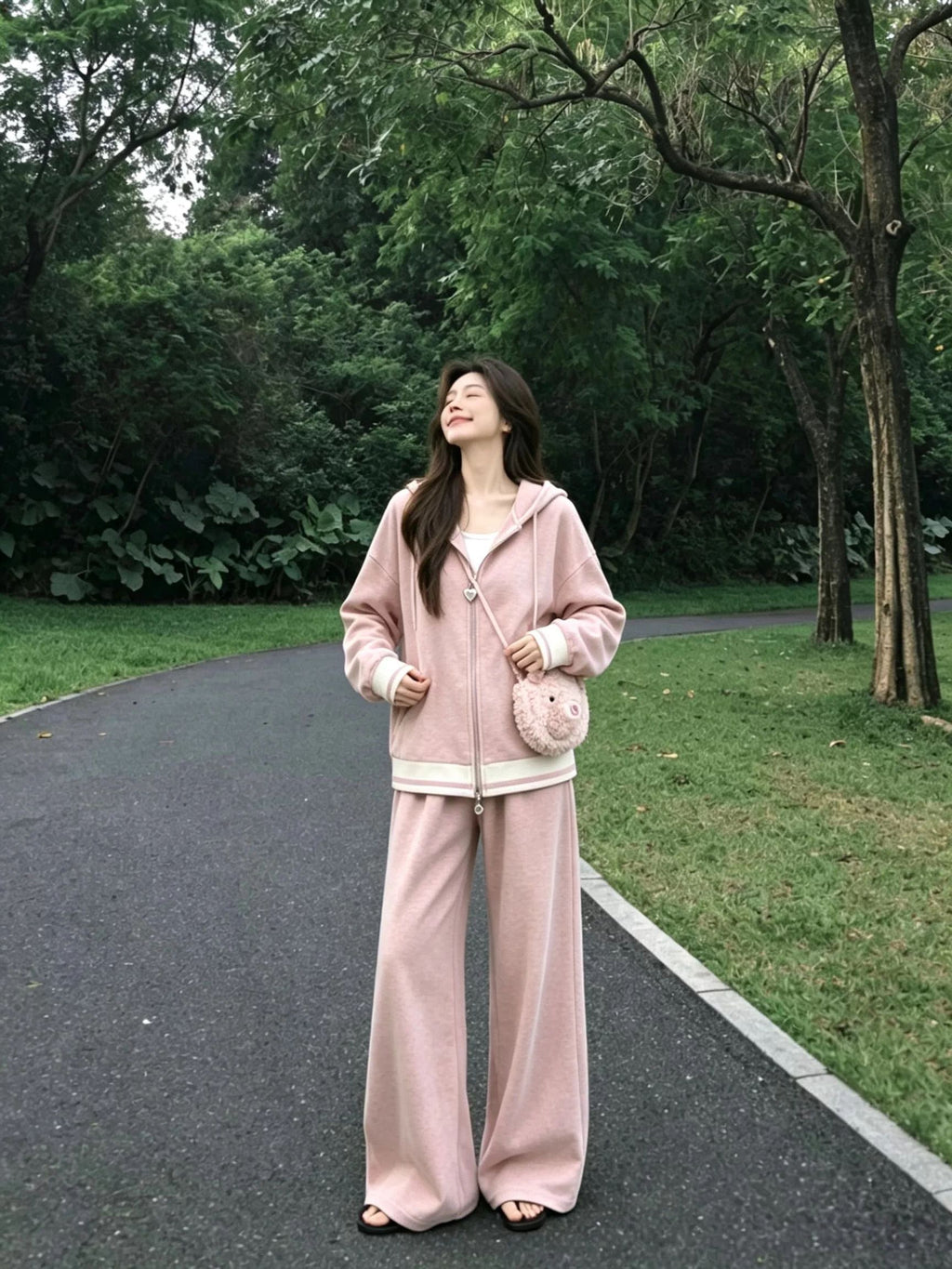 💕簡約慵懶通勤休閒運動寬鬆套裝(大尺碼友善)