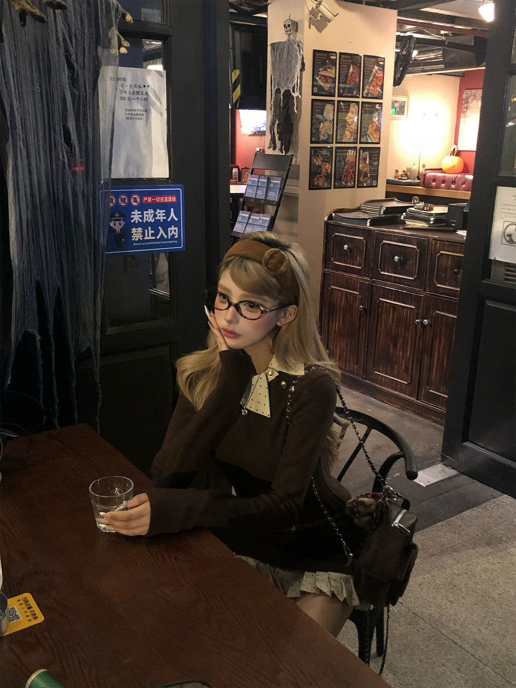 💕韓系千金咖色低調絕美兩件套