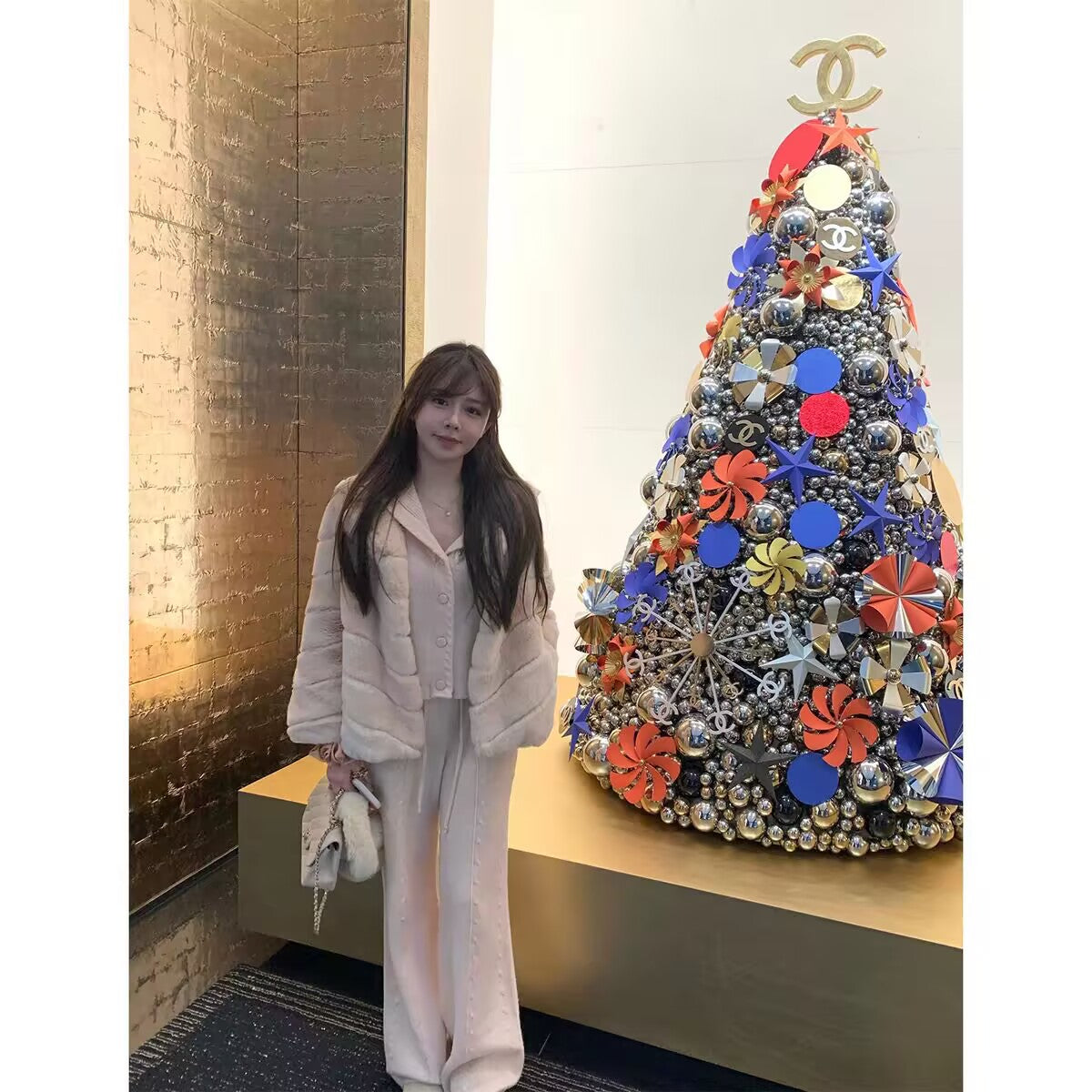 💕春日top麻花海軍領針織開衫套裝