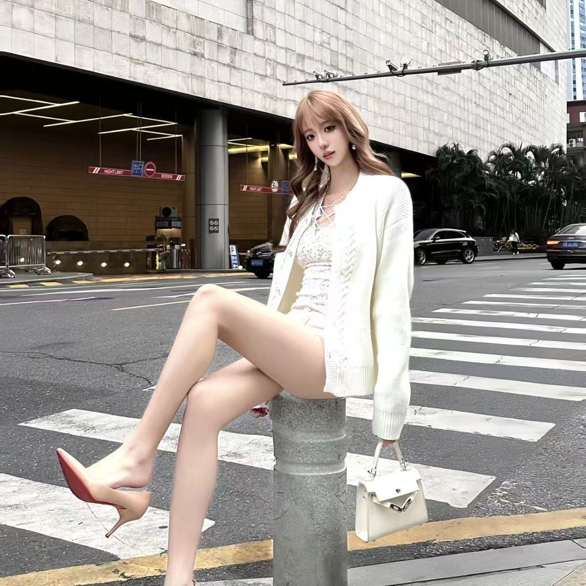💕韓版慵懶輕奢針織麻花毛衣外套