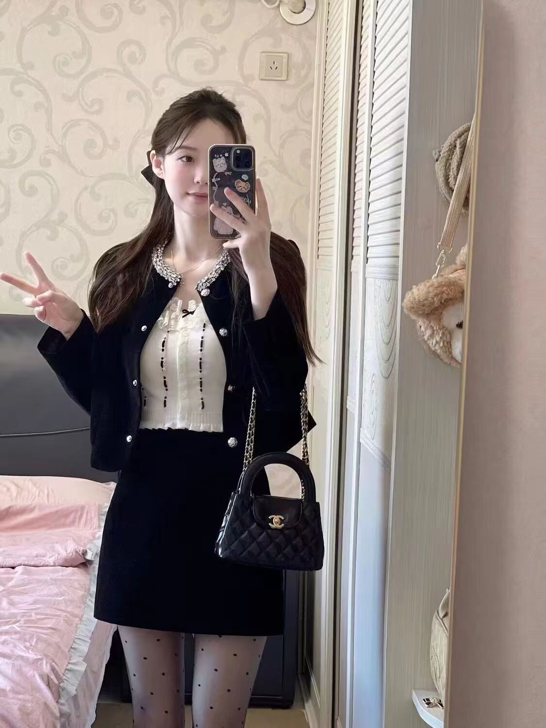 💕高級感赫本小香風名媛短款套裝