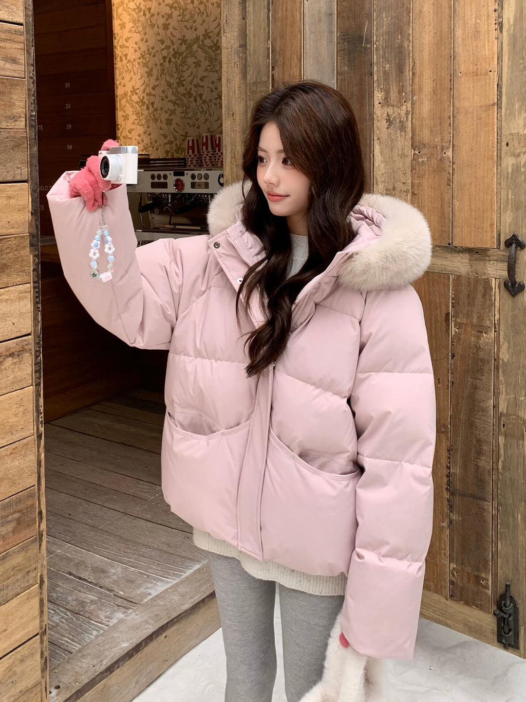💕冬天必備保暖短款羽絨外套