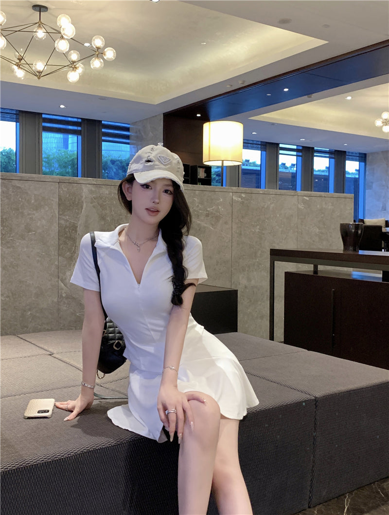💕簡約百搭休閒polo衫純欲運動兩件套