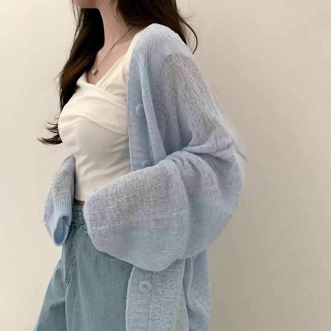 💕韓系chic慵懶寬鬆薄外套