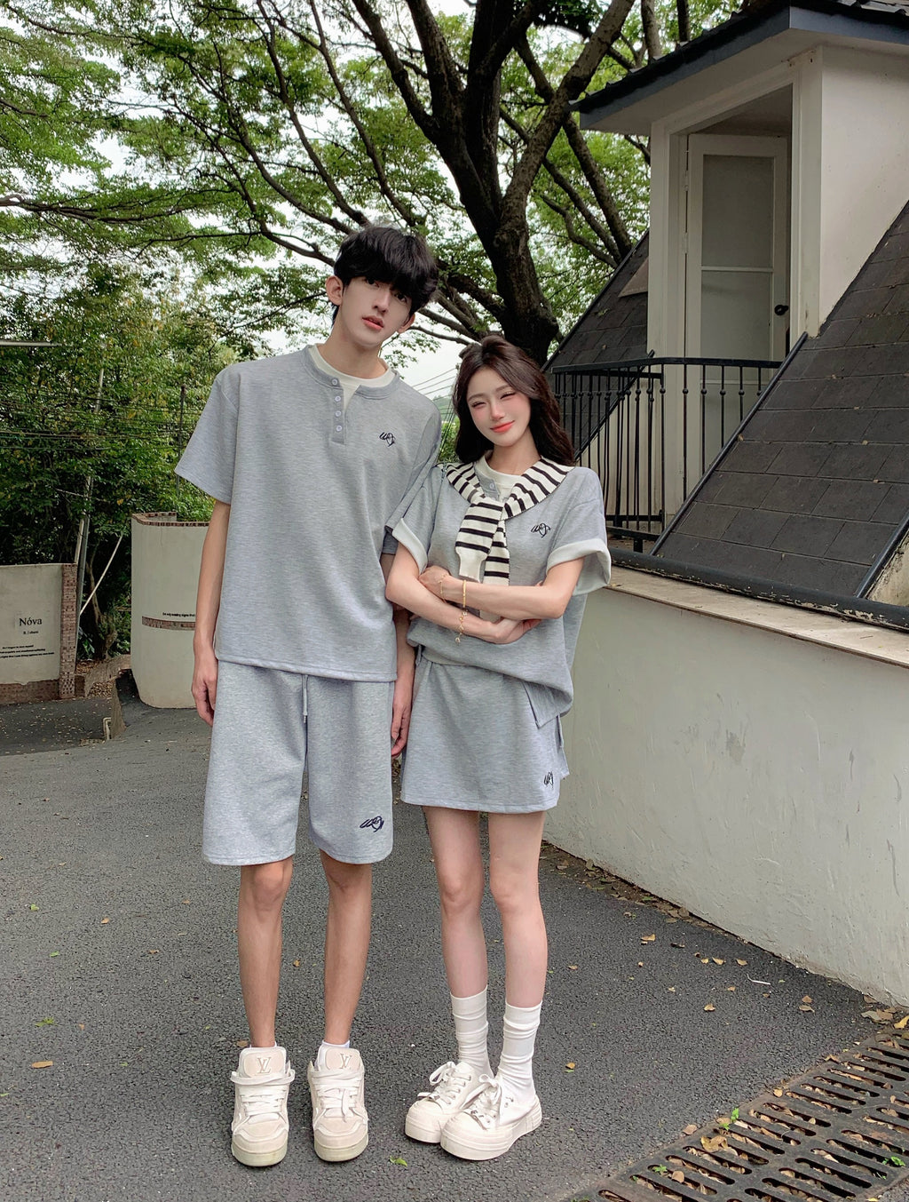 💕休閒百搭韓系運動服情侶套裝