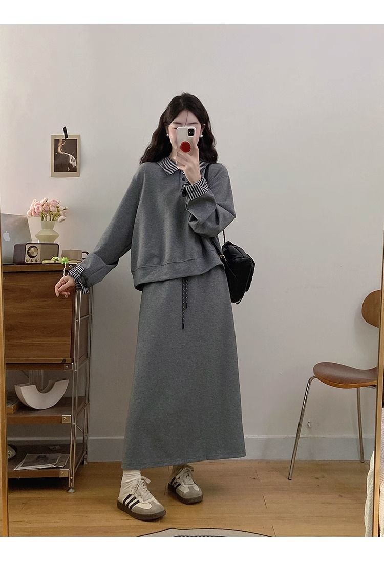 💕秋冬韓系寬鬆休閒運動套裝