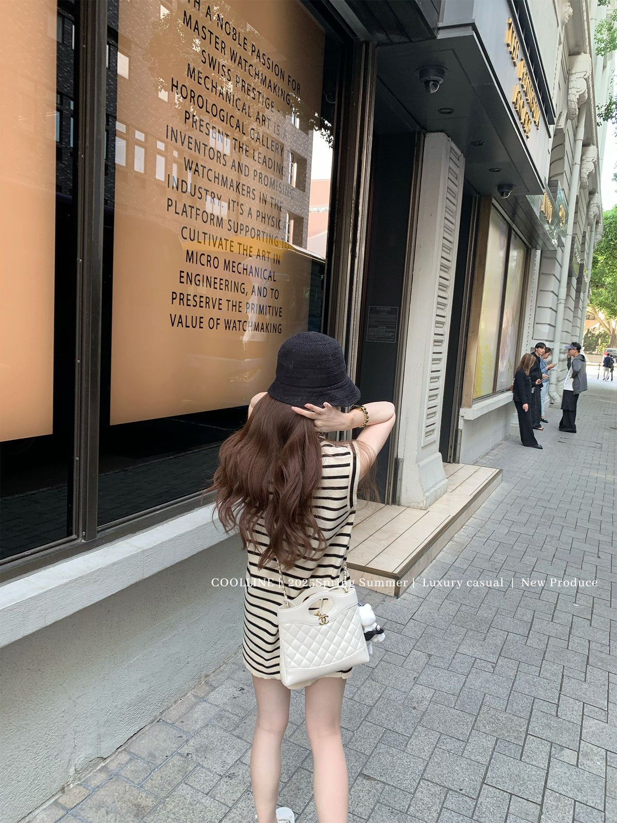 💕夏季通勤百搭懶人條紋裙