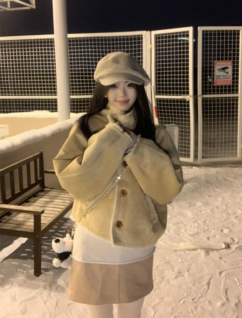 💕減齡百搭高級感保暖加厚開衫外套