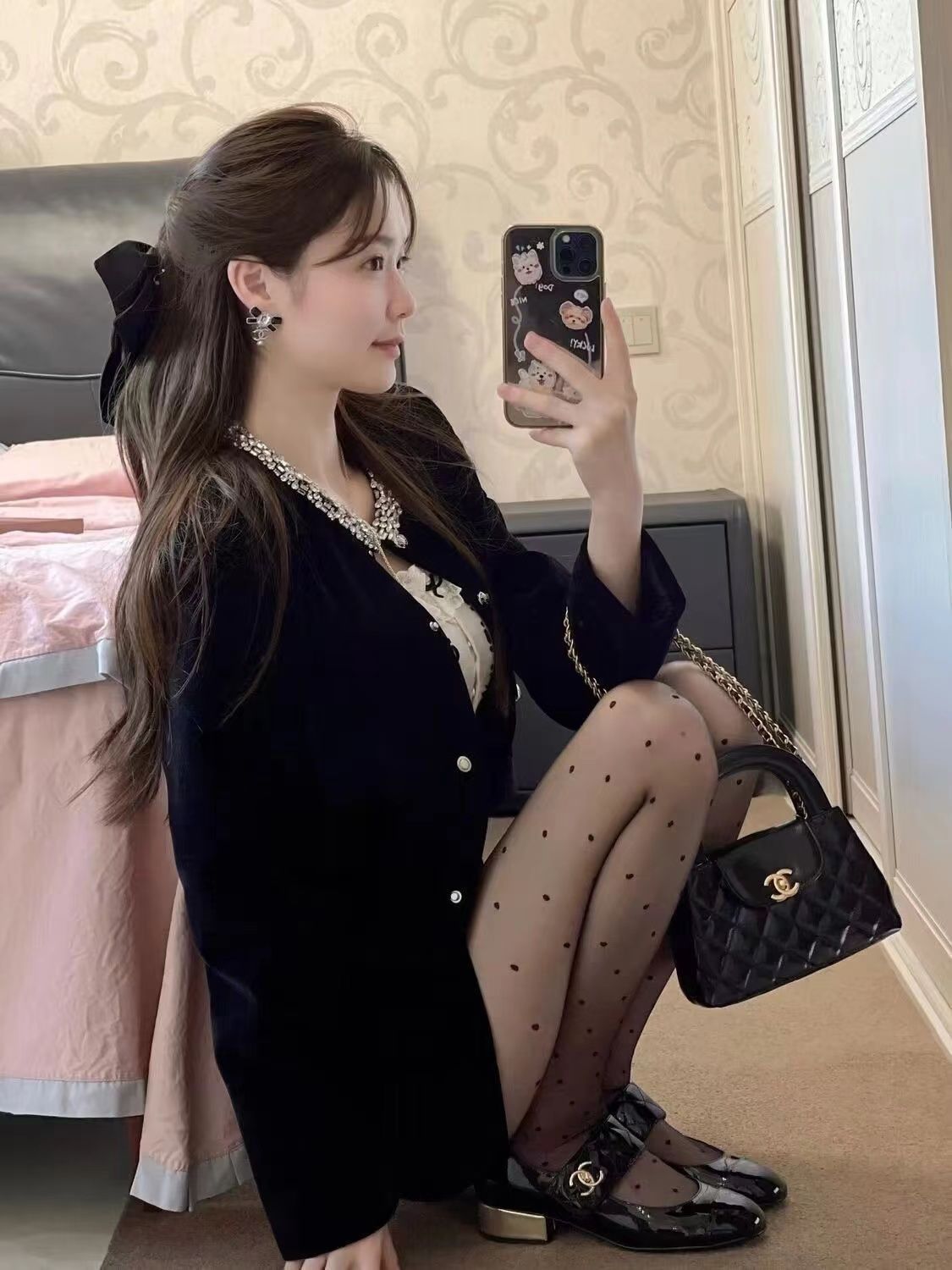 💕高級感赫本小香風名媛短款套裝