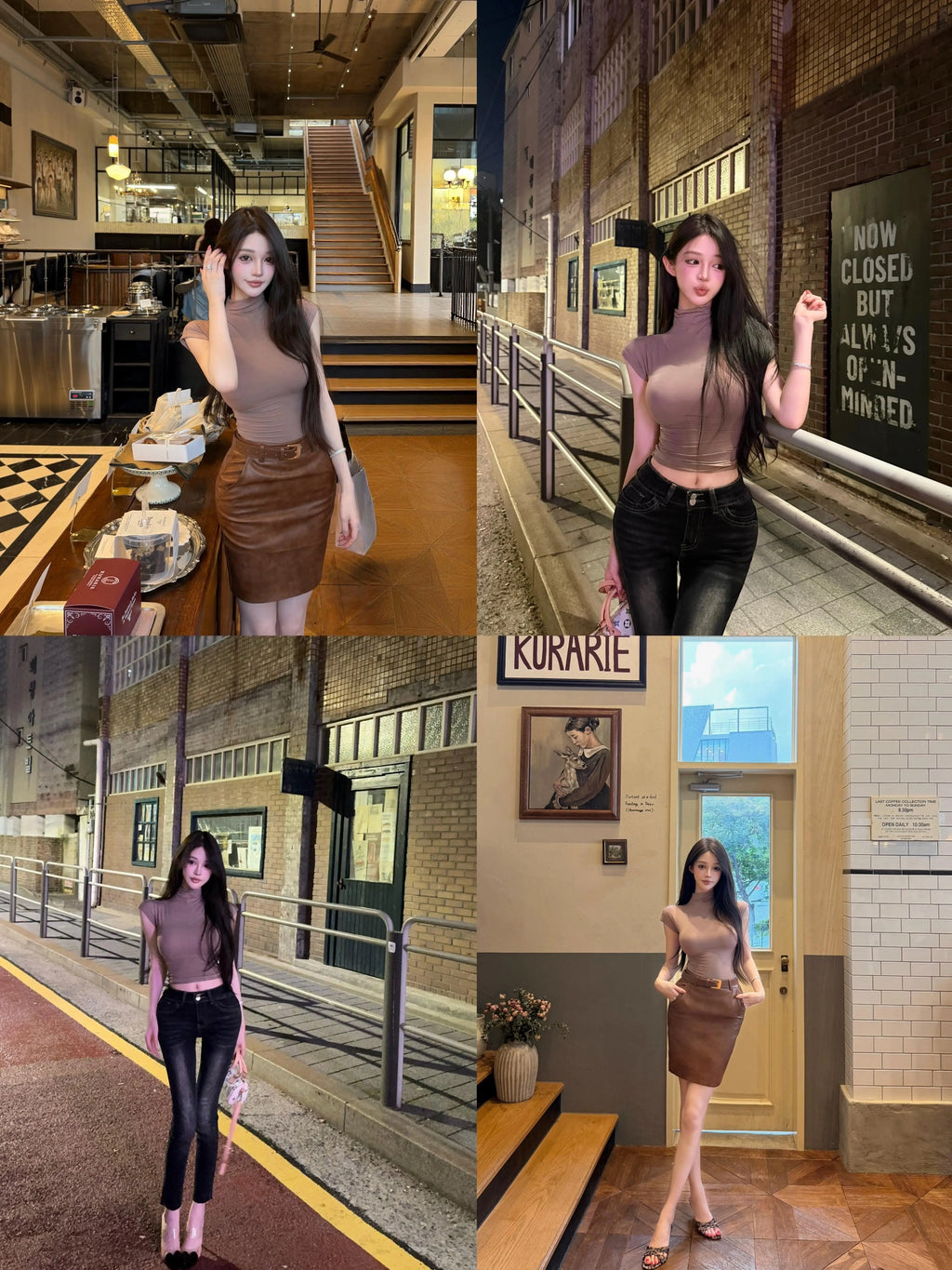 💕韓系絕美顯胸半高領小飛袖打底上衣