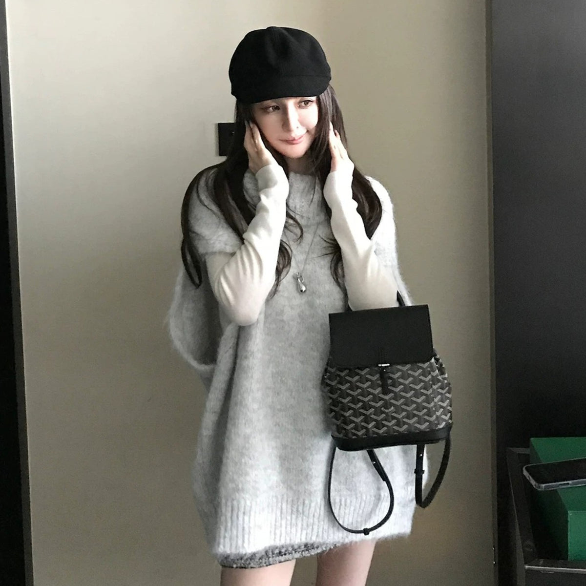 💕春季疊穿羊毛拉毛高領背心馬甲慵懶毛衫