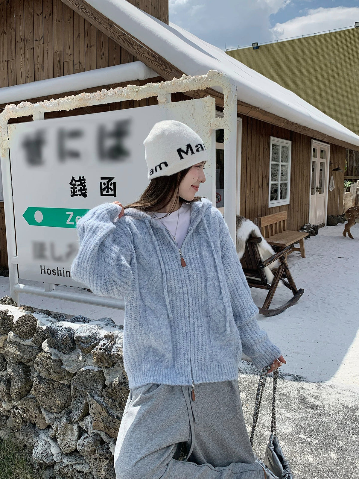 💕軟糯加厚拉鏈連帽毛衣針織毛線外套